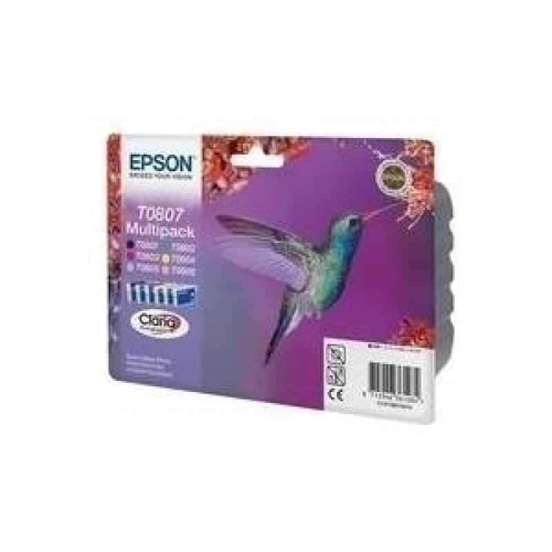 EPSON T0807 Multipack Schwarz, Gelb, Cyan, Magenta, hell Magenta, hell Cyan Tintenpatrone