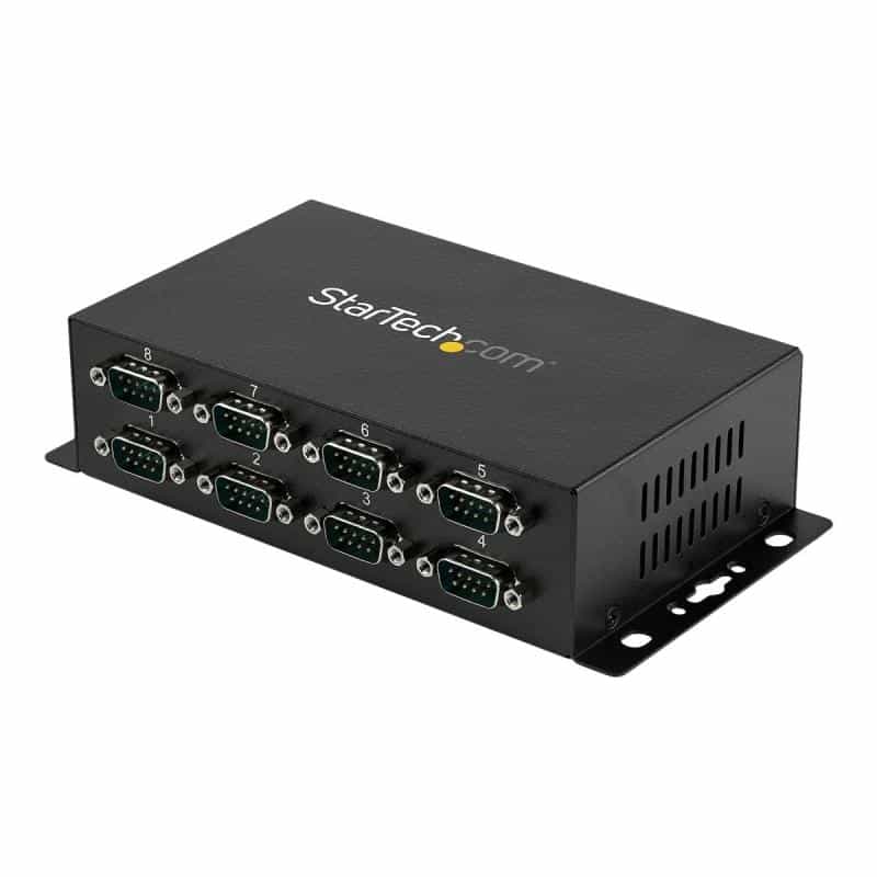STARTECH.COM 8 Port USB auf Seriell RS-232 Adapter Hub - DIN-Schienen und Wandmontage fähig - USB zu