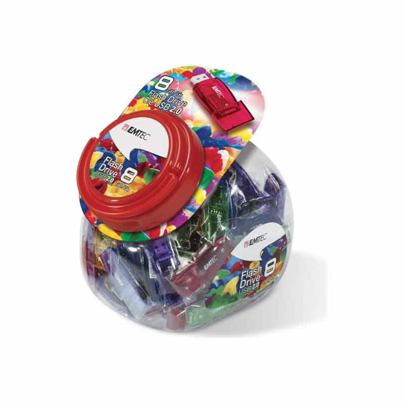 EMTEC USB2.0 C410 8GB Candy Jar 80 pces