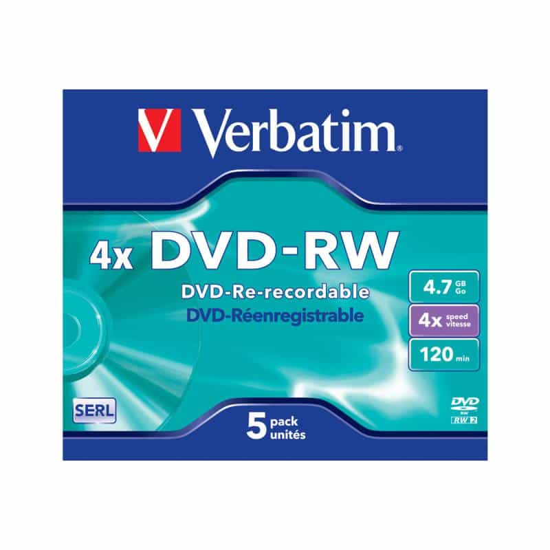 Verbatim DVD-RW 4.7GB 4x, 5er Jewelcase