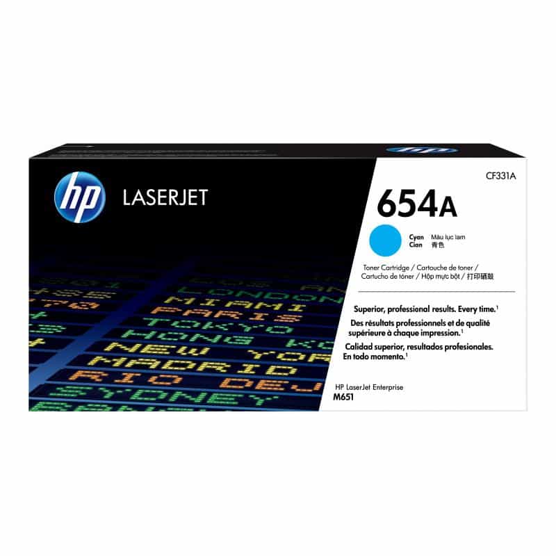HP 654A Cyan LaserJet Tonerpatrone (CF331A)