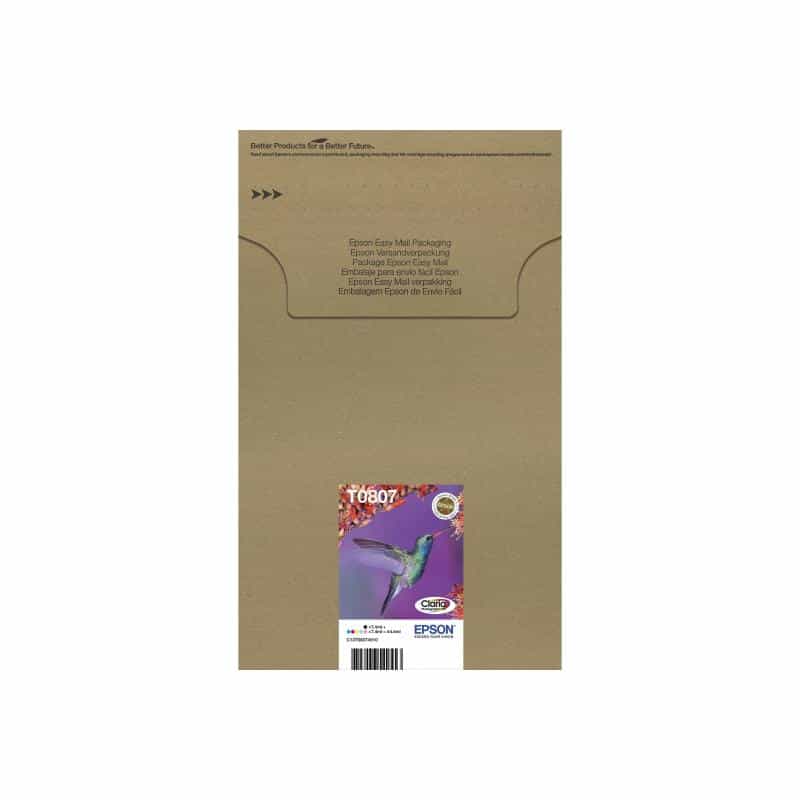 EPSON T0807 Easy Mail Packaging 6er Pack Schwarz, Gelb, Cyan, Magenta, hell Magenta, hell Cyan