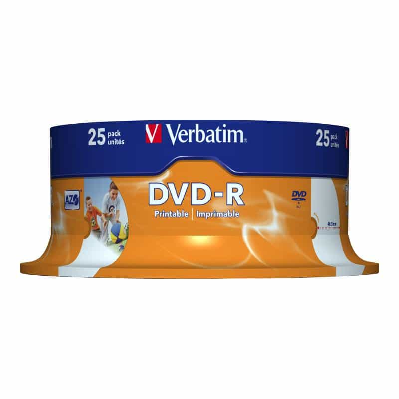 Verbatim DVD-R 25er Spindel 16x bedruckbar