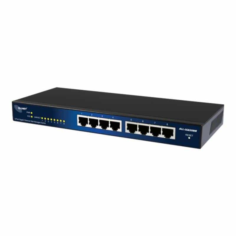 ALLNET Switch smart managed 8 Port Gigabit, lüfterlos, ALL-SG8208M