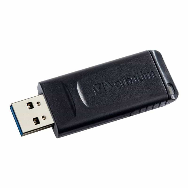 32GB VERBATIM DRIVE SLIDER USB Stick USB2.0 schwarz