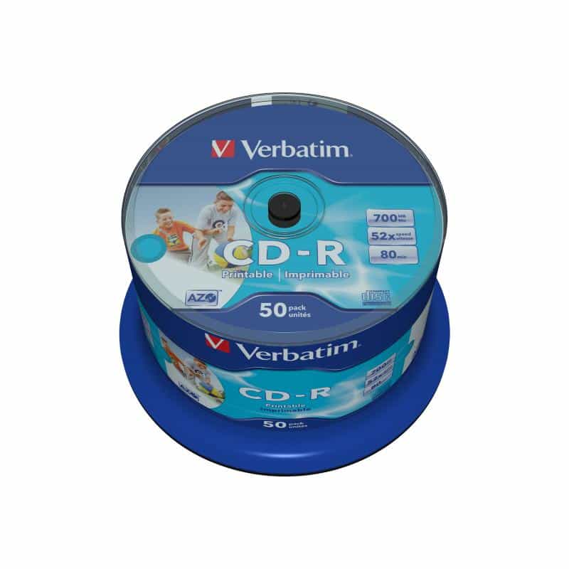 Verbatim Azo CD-R 80min/700MB 52x, 50er Spindel printable Verbatim Azo CD-R 80min/700MB 52x, 50er Spindel printable