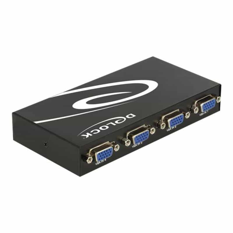 DELOCK Switch 4-port VGA manuell bidirektional