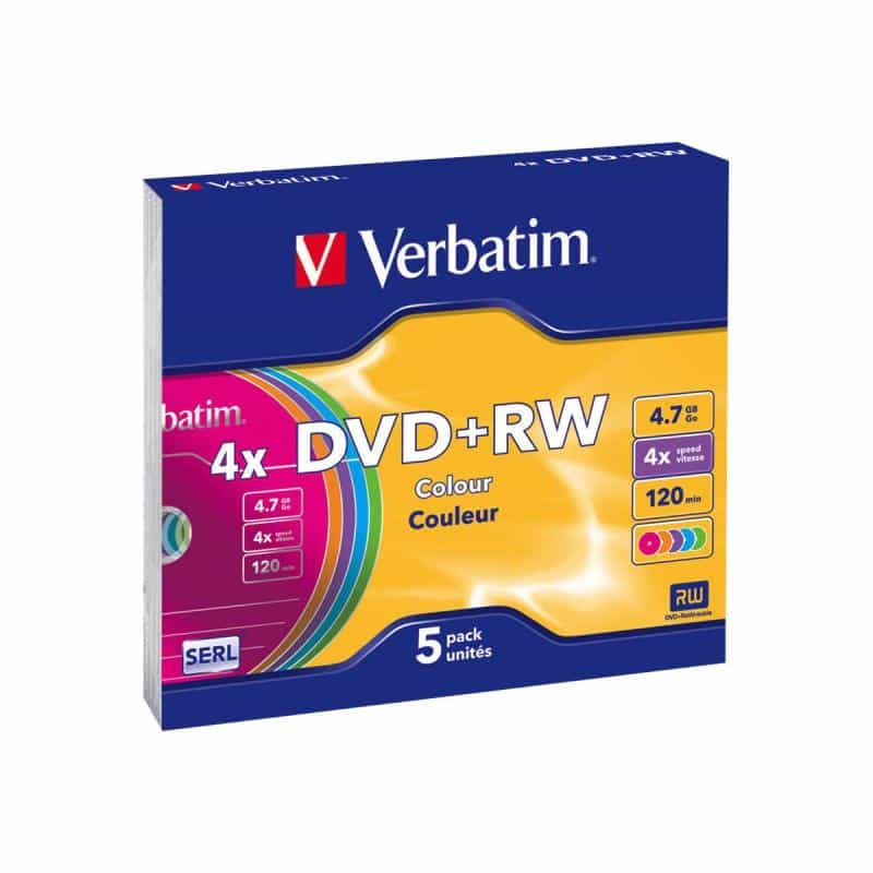 DVD+RW 5er Slimcase 4x color