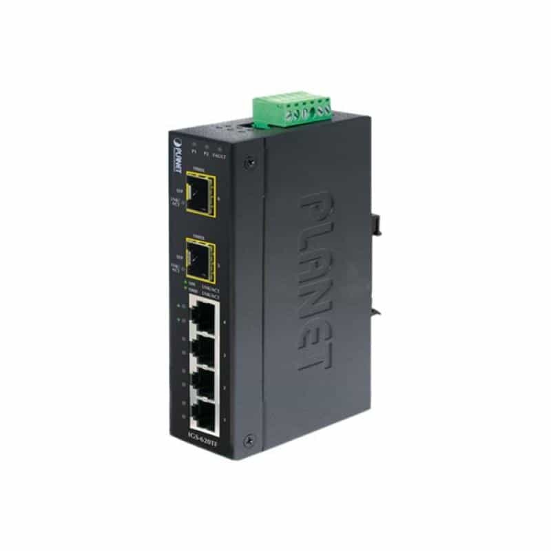 PLANET TECHNOLOGY Planet Industrial Gigabit LWL Switch IGS-620TF, 4x 1 Gigabit/s (RJ45), 2x SFP Slot