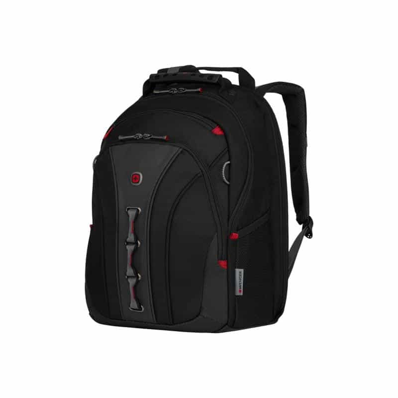 WENGER Notebook Rucksack LEGACY mit gepolstertem Notebookfach bis 39,1cm 15,4Zoll grau Logo:schwarz/