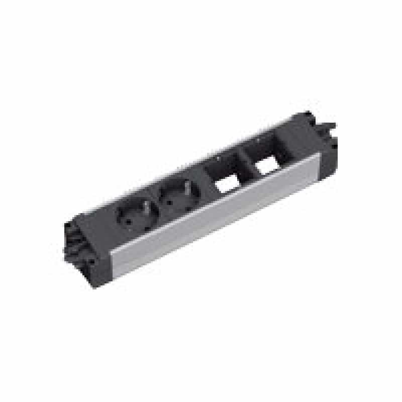 BACHMANN Steckdosenleiste Step Alu 2xUTE Dosen 2xA