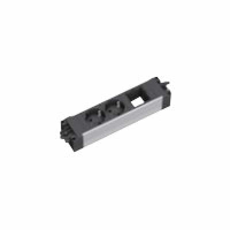 BACHMANN Steckdosenleiste Step Alu 2xUTE Dosen 1xA