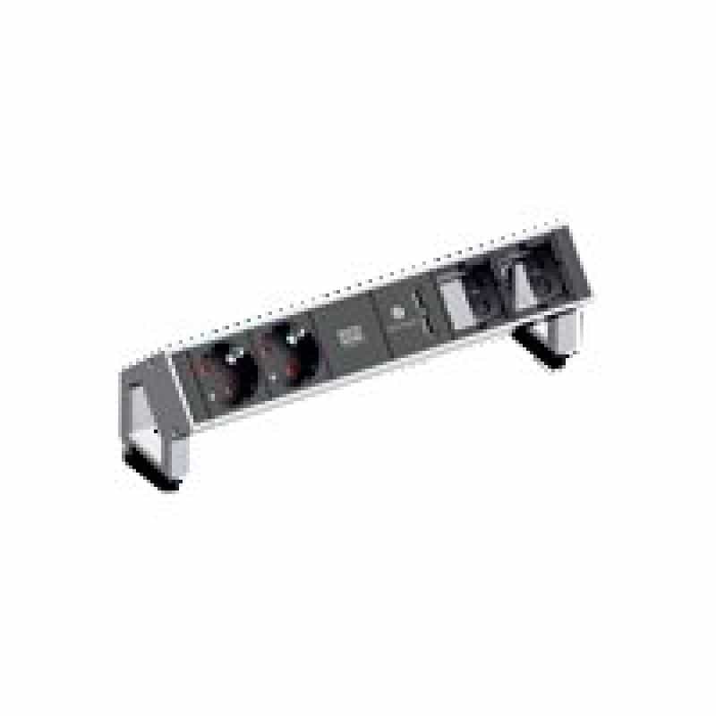BACHMANN Steckdosenleiste Desk2 2xSchuKo-Dosen 1xU