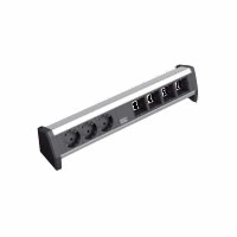 BACHMANN Steckdosenleiste Desk 3xUTE Dosen 4xAbdec