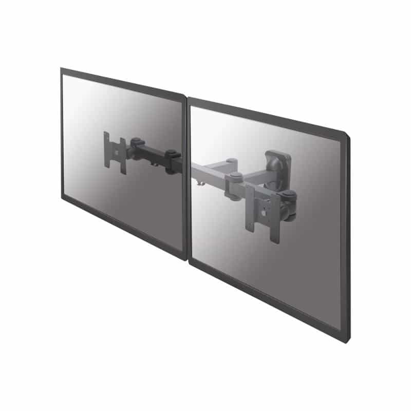 NEOMOUNTS Wandhalterung mit drei Drehpunkten für zwei Flachbildschirme bis 27" (69 cm)