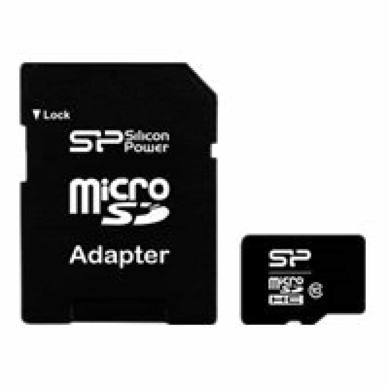 SILICON POWER Micro SDCard 8GB SDHC Cl.10 w/adaptor Retail