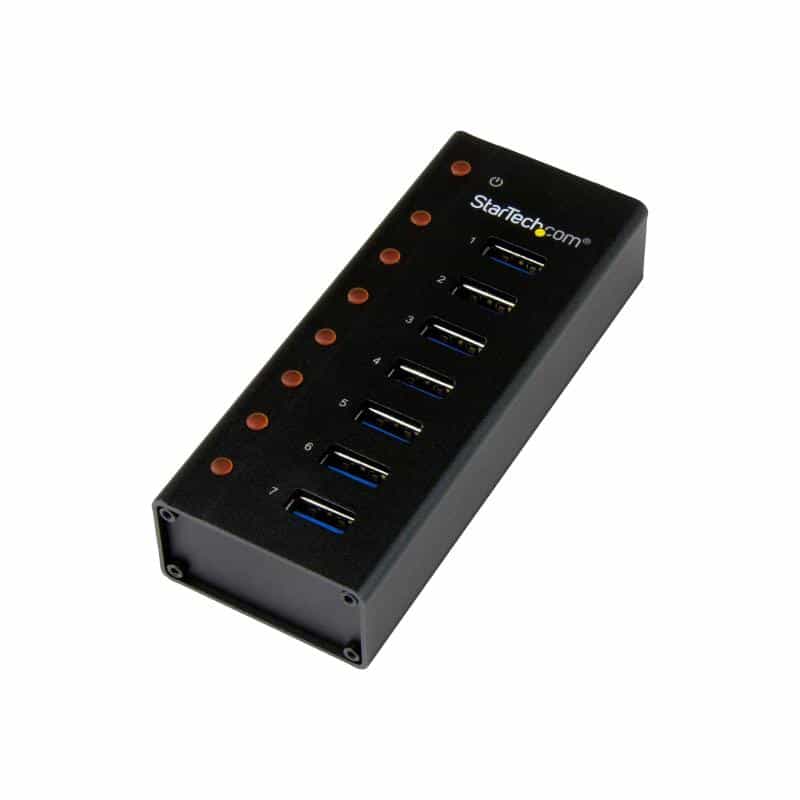 STARTECH.COM 7 Port USB 3.0 Hub - Metallgehäuse - Desktop oder Wandmontierbar - Kompakter 7-fach Ver