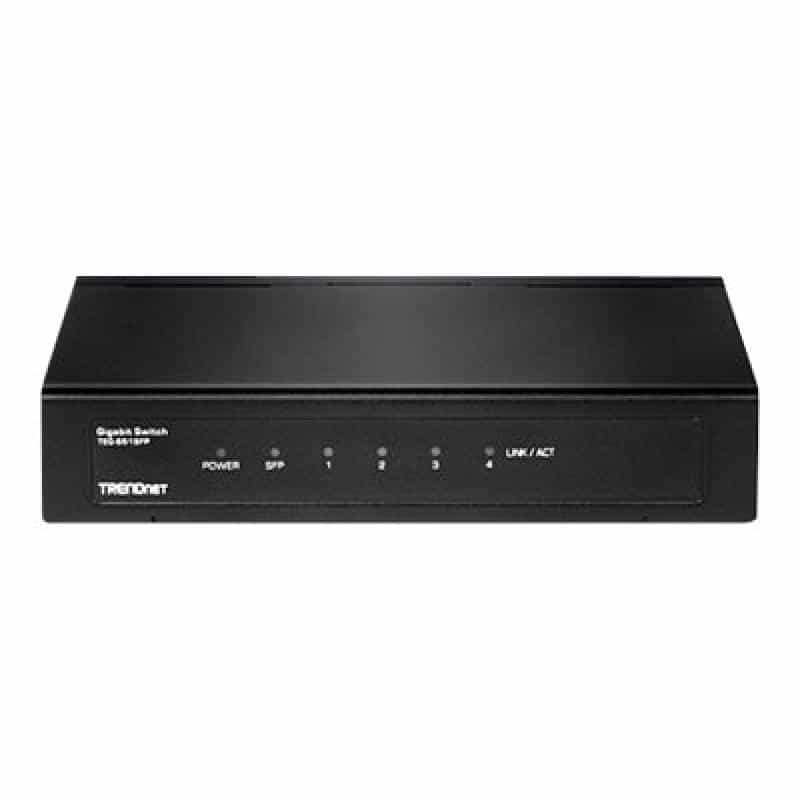 TRENDNET Switch 4-port Gbit 1* SFP lüfterlos metall