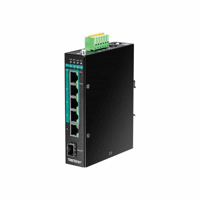 TRENDNET Switch 6-port Indust. Gbit PoE+ DIN Rail metall Layer 2 120W
