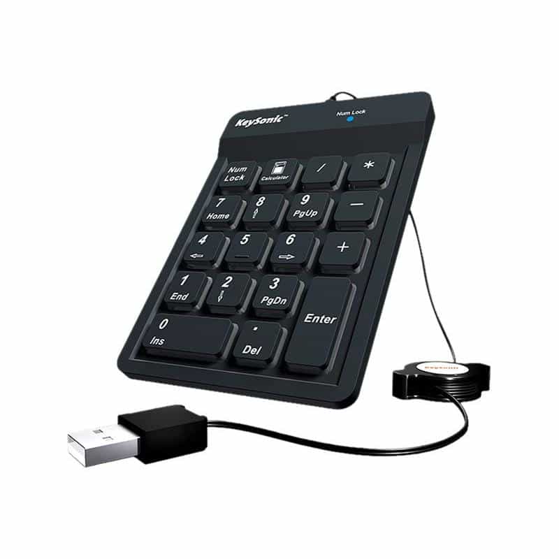 RAIDSONIC KEYSONIC Nummernblock, Silikon, USB