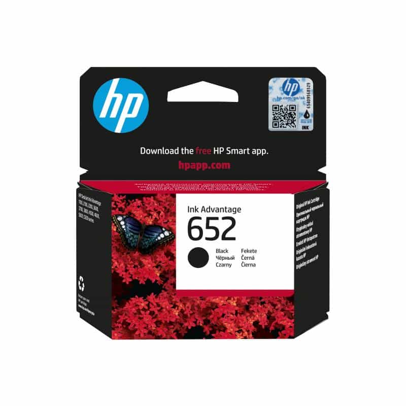 HP 652 Dye Based Black Ink Advantage Tintenpatrone