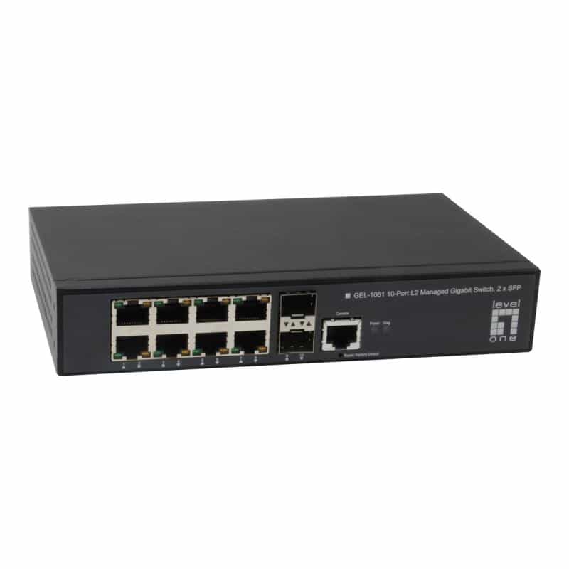 LEVEL ONE Switch LevelOne  10-Port L2 2x SFP GEL-1061
