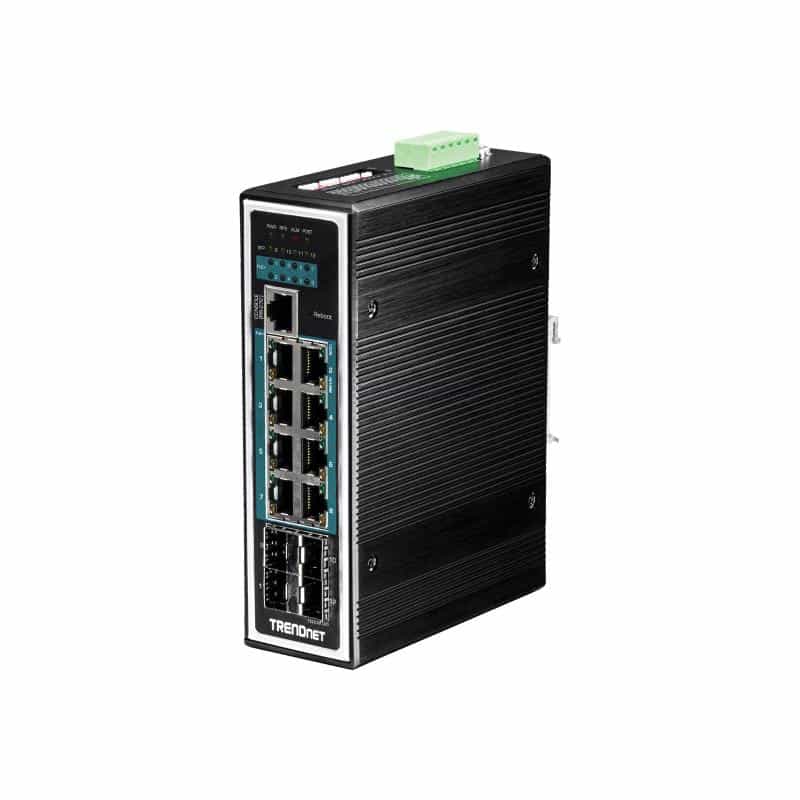 TRENDNET Switch 12-port Indust. Gbit PoE+ DIN Rail metall Lay.2+ 120W