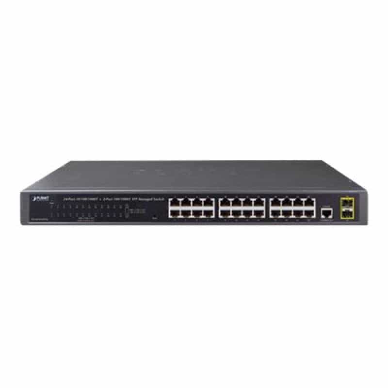PLANET TECHNOLOGY 24-PORT MGD GIGABIT ETH. SWITC