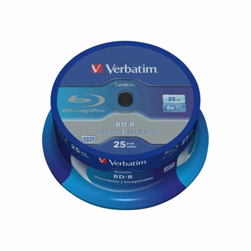 VERBATIM BD-R Verbatim Datalife SL 6x 25GB 25pack Spindel No ID