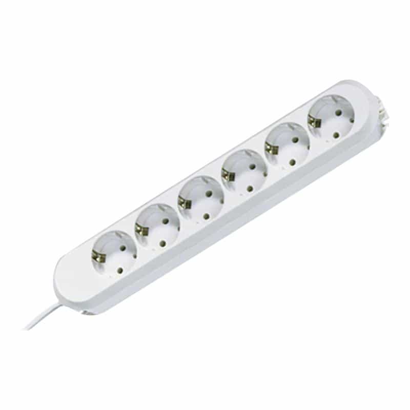 BACHMANN Tischsteckdosenleiste 6fach 300cm Kabel weiss