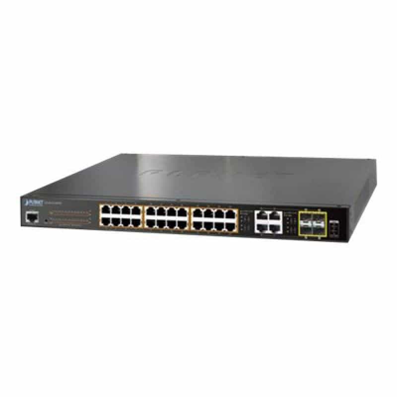 PLANET TECHNOLOGY PLANET GS-4210-24P4C - Switch - verwaltet - 24 x 10/100/1000 (PoE+) + 4 x Kombi-Gi