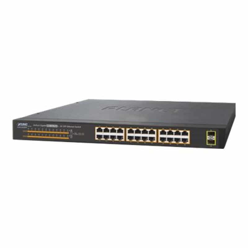PLANET TECHNOLOGY PLANET GSW-2620HP PoE Switch 24xGEth AT + 2xSFP