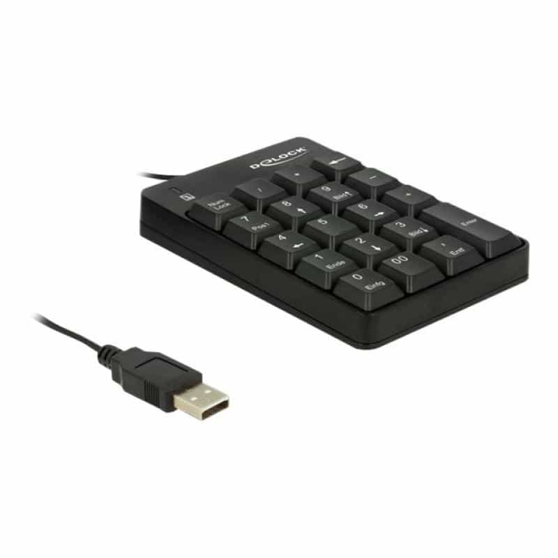DELOCK Tastatur USB Nummernblock 19 Tast