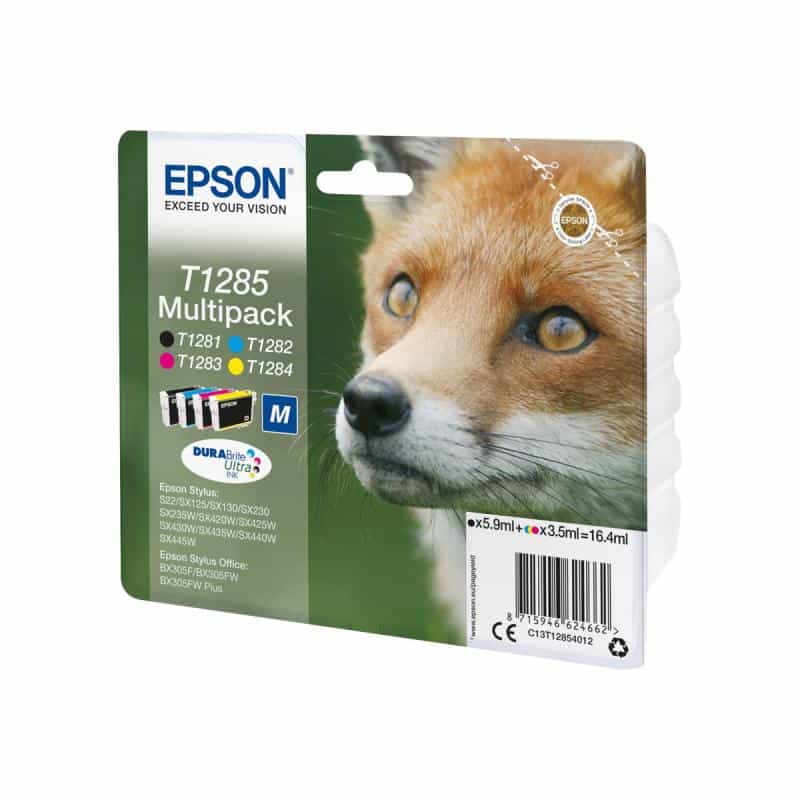 EPSON T1285 Multipack 4er Pack Schwarz, Gelb, Cyan, Magenta Tintenpatrone