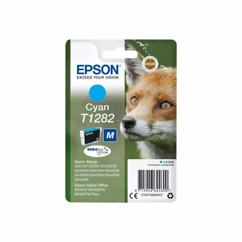 EPSON T1282 Größe M Cyan Tintenpatrone EPSON T1282 Größe M Cyan Tintenpatrone
