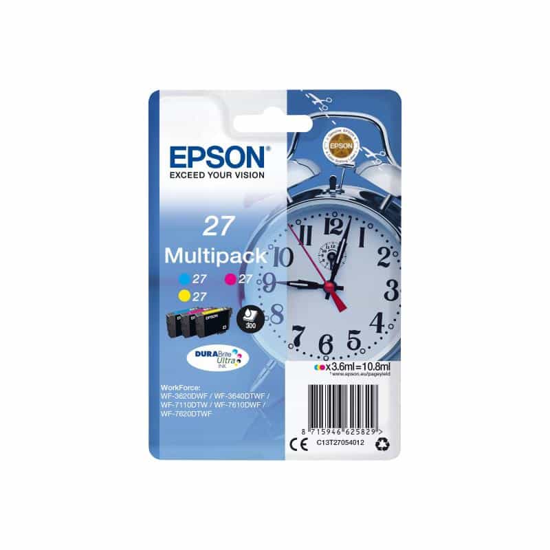 EPSON 27 Multi Pack 3er Pack Gelb, Cyan, Magenta Tintenpatrone