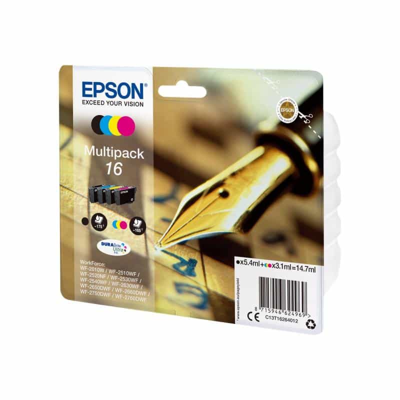 EPSON 16 Multipack 4er Pack Schwarz, Gelb, Cyan, Magenta Tintenpatrone