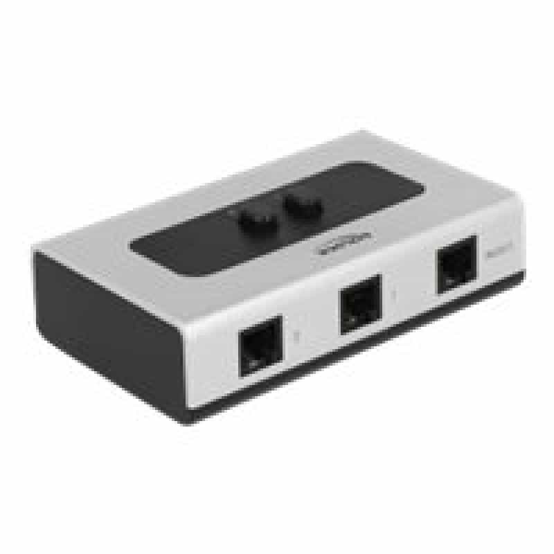 DELOCK Switch 2-port RJ11 manuell bidire