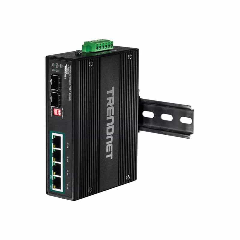 TRENDNET Switch 6-port Industrial Gbit PoE+ IP30 Metall 12-56V 120W