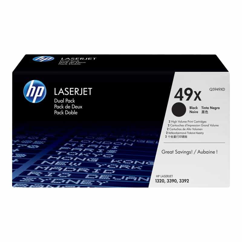 HP 49X 2er Pack Schwarz LaserJet Tonerpatrone (Q5949XD)