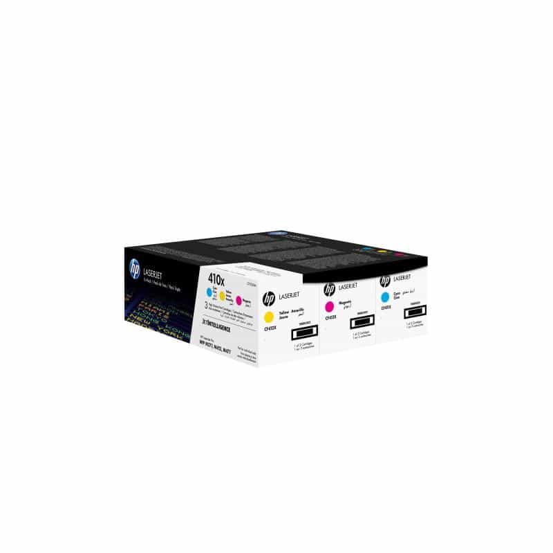 HP 410X 3er Pack Gelb, Cyan, Magenta LaserJet Tonerpatrone (CF252XM)