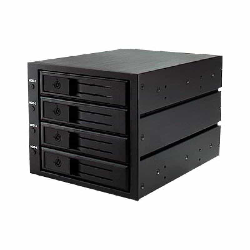 RAIDSONIC ICY BOX IB-564SSK Backplane 4x 8,89cm 3,5 zoll HDDs in 3x 13,34cm 5,25 zoll Einbauschaecht