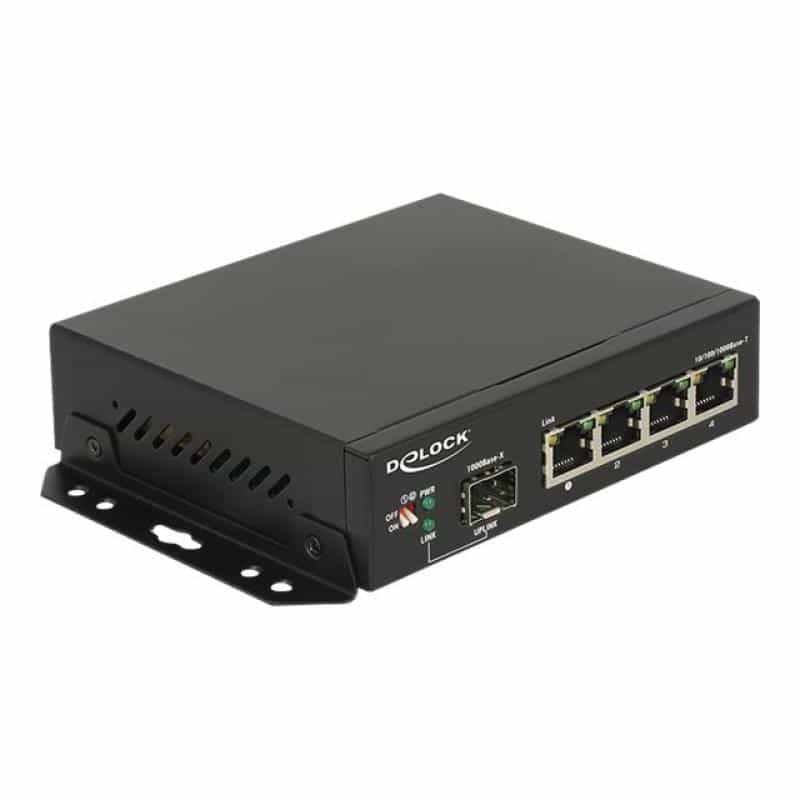 DELOCK Gigabit Ethernet Switch 4 Port + 1 SFP