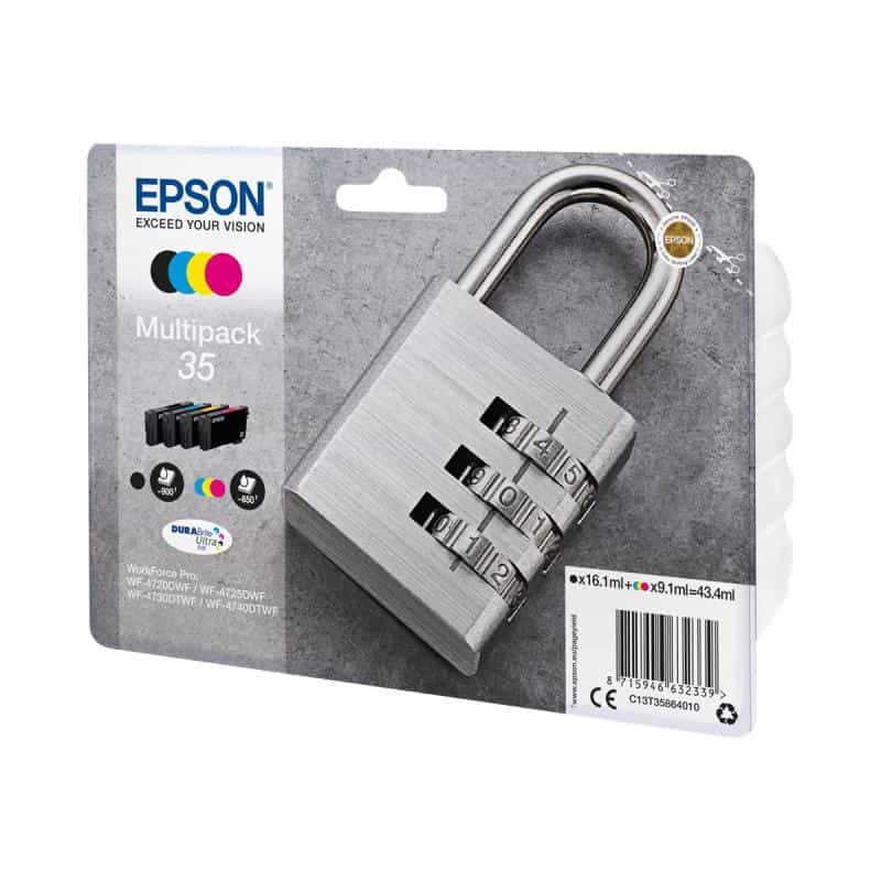 EPSON 35 Multipack 4er Pack Schwarz, Gelb, Cyan, Magenta Tintenpatrone