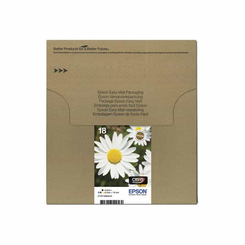 EPSON T1806 Easy Mail Packaging 4er Pack Schwarz, Gelb, Cyan, Magenta Tintenpatrone