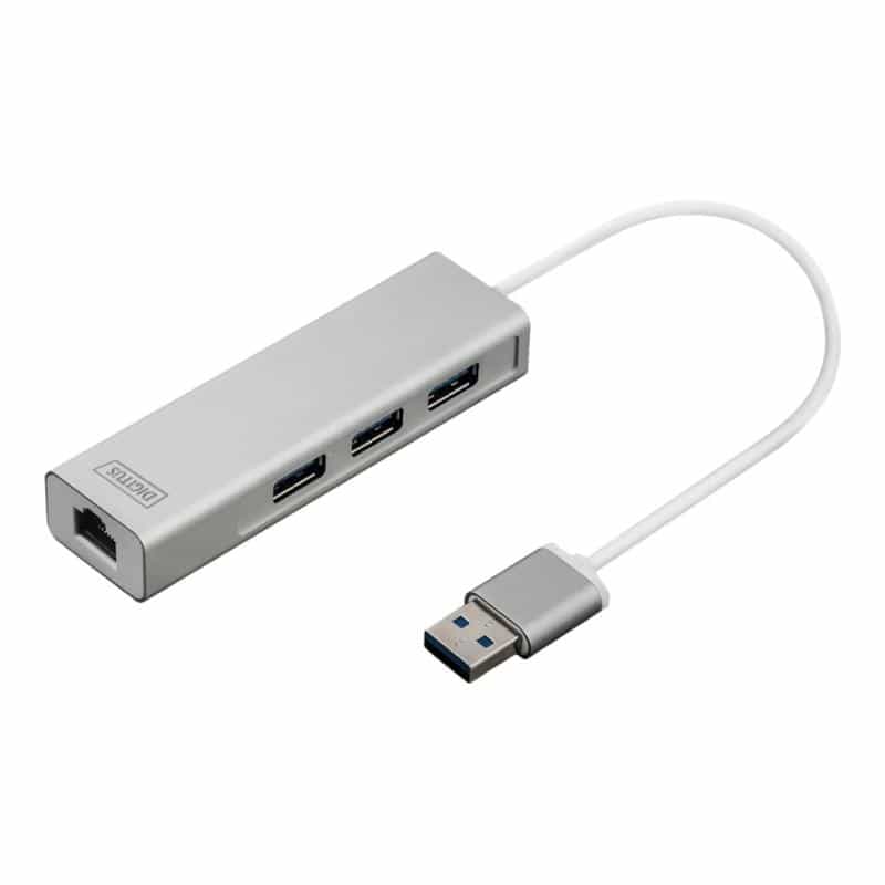 DIGITUS USB 3.0 3-Port HubundLAN-Adapt