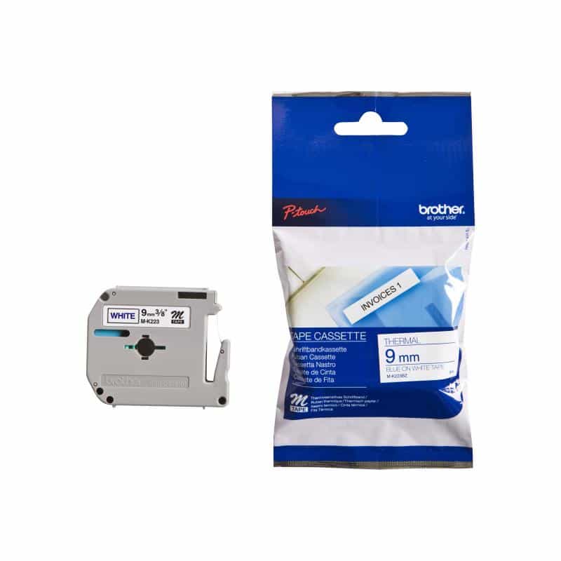 BROTHER P-TOUCH 9MM BLAU AUF WEISS #MK223BZ