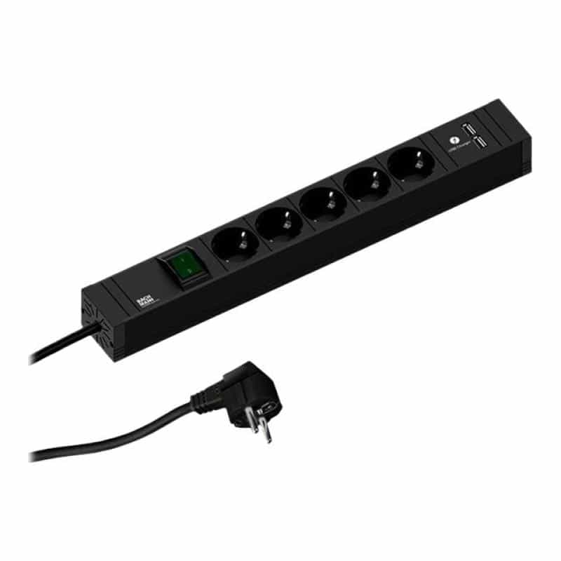 BACHMANN Steckdosenleiste 5fach 420.0021 Connect Line mit Schalter USB Charger