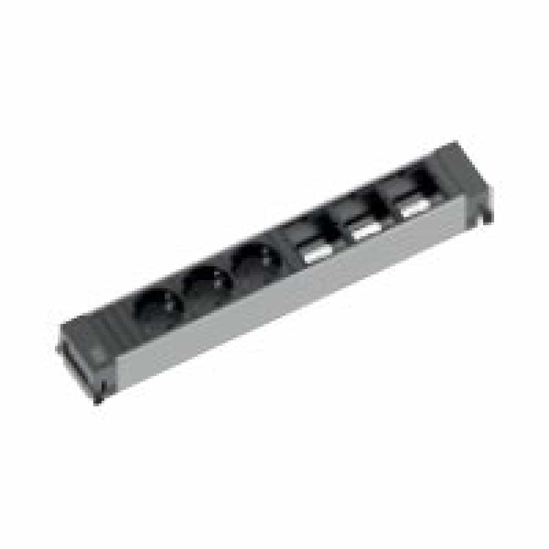 BACHMANN Power Frame ALU 916.007 Steckdoseneinheit 6-fach