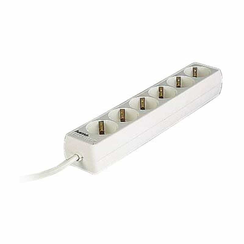 HAMA Distribution Panel 6-Way 45° - Verlängerungsschnur - Wechselstrom 230 V - output connectors: 6
